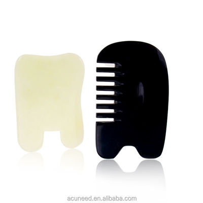 ποιότητας  Class II Buffalo Horn Jade Guasha Tools Set with oil Massage Εργοστάσιο