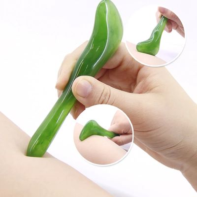 Επαγγελματικά εργαλεία Green Jade Guasha για ευέλικτο μασάζ σώματος