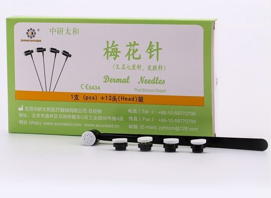 PVC Handle Plum Blossom Needles 12 Needles Box Acupuncture Needles Κατάλληλο για επαγγελματίες στον βελονισμό και την ευεξία